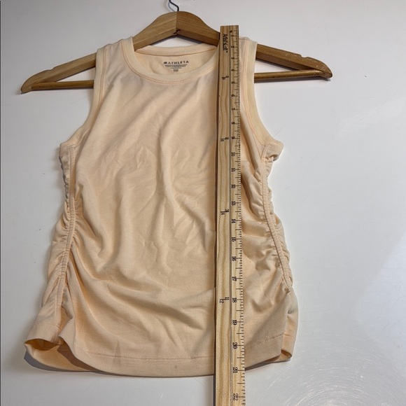 Athleta Cream Fitted Ruched Tank Top - Picture 5 of 5